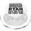 Wisdom Sarcasm Gifts Se all'inizio non riesci prova a fare quello che Ryan ti ha detto PopSockets PopGrip per MagSafe