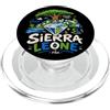 Sierra Leone Souvenir Gift Regalo disegnato a mano del punto di riferimento del souvenir di viaggio della Sierra Leone PopSockets PopGrip per MagSafe