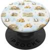Cozy Countryside Farm Life Design Studio Rustic Farm Hay Wagon - Acquerello a ferro di cavallo PopSockets PopGrip Adesivo