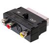PremiumCord - Adattatore SCART-3x RCA + S-Video con Interruttore on/off