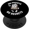 Modular Synth Music Producer Apparel Synthesizer Player No Presets No Regrets Eurorack Synth PopSockets PopGrip Adesivo
