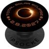 Europe Africa Total Solar Eclipse 2.8.20 Total Solar Eclipse 2.8.2027 Spagna Marocco Egitto PopSockets PopGrip Adesivo