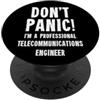 Telecoms & Engineering T-Shirts Ingegnere delle telecomunicazioni PopSockets PopGrip Adesivo