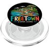 Sierra Leone Souvenir Gift Regalo disegnato a mano del punto di riferimento di viaggio della Sierra Leone di Freetown PopSockets PopGrip per MagSafe