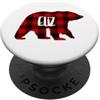 Buffalo Plaid Name Apparel for Women Nam Eliz Buffalo Plaid Orso Nome Grafico Donna PopSockets PopGrip Adesivo