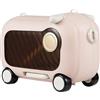 LIFEZEAL Valigia Cavalcabile per Bambini 2+ Anni con Ruote (Rosa) | Trolley Bagaglio per Bambini 2 in 1 con Pedali Pieghevoli, 2 Manici Pratici, con Cinghie e Finestre Trasparenti, Portata 25kg