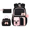 Fyrdyn Zaino Per Bambine Con Lunch Box 3 Pezzi Impermeabile Con Astuccio | Zaino Divertente Per Bambini Per Studentesse Pendolari Viaggio Portafoglio Abbigliamento E Libri Di