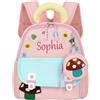 Wamantic Zaino Personalizzato Bambino con Nome Zainetto Asilo con Design Fungo per Nido e Materna Cartella con Pochette Regali per Bambini e Bambine