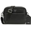 GUESS borsa a tracolla Milano Crossbody Double Zip Bag Black nero