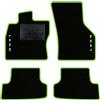 QUEMAR Tappetini Auto per Seat Leon III 5F, Bordo V.Acido, 2 Ricami | 2012-2019 / Kit Tappeti Moquette e Gomma su Misura / Set 2 Anteriori + 2 Posteriori / Ricami e Colori Personalizzati
