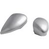 HWBZDPZQD 1 paio di calotte di ricambio for specchietto retrovisore laterale sinistro/destro, argento, for Ford, for Fiesta, for Mk7, 2008, 2009, 2010, 2011