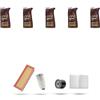 HOFFCAR Kit tagliando 4 FILTRI e 5L OLIO M compatibile con Alfa Romeo 147 (937) 1.9 Jtd 93kw 2003