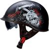 GAOZITAIGZ Casco da Moto Vintage A Mezza Calotta, Ideale per Cruiser, Chopper E Scooter, con Visiera A Scomparsa, Omologato ECE 22.06, Casco Protettivo per Adulti (Uomini E Donne). 8,M(54-56CM)