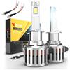 KATUR Lampadine H1 Led Canbus, 200W 40000LM 6000K Bianco 900% di luminosità Super luminoso Angolo del fascio regolabile di 360 gradi 12V 24V Lampadine Led H1 Kit di conversione, 2 PCS