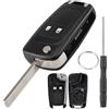 Chaexii Portachiavi di ricambio per Opel Astra, per chiavi auto, per Opel Insignia, Meriva, Zafira, Moka, Karl, Cascada Adam, Meriva, 2 pulsanti, Opel Corsa