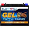 Electronicx YTX24H-BS GEL Batteria Moto 12V 24Ah 320A - Starter gel sigillato senza manutenzione - per moto, quad, scooter, ATV, jetski, trattorini - compatta, antivibrazione e potente