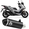 MOTOTOPGUN arrow scarico omologato open urban alluminio nero nero compatibile con honda xadv x-adv 350 2022 2023 mototopgun