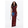 Desigual, VESTITO LUNGO STAMPATO OTTOLINGER, Donna, Rosso, L