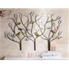 AlexandreHouse Pack of 2 Wall relief, Tree, Metal, brown, PU 2, L. 2 cm, W. 104 cm, H. 71 cm
