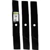 Maxpower 561816B - Set di 3 Lame per John Deere da 137,2 cm, Ricambio per OEM n. M143520, Colore: Nero