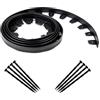 Easyflex Bordo per paesaggi Senza Scavare con Punte di Ancoraggio, 4,3 cm, Bordo Alto Dritto da Giardino in plastica di Grado Commerciale, Kit da 6 m, Nero