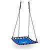 Relaxdays Altalena a Nido Quadrata, Sedia Sospesa da Giardino, capacità di 100 kg, HxLxP: 153 x 74 x 98 cm, Blu Nero
