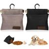 HMCEY 2 Borsa Porta Snack Cane, Porta Premietti per Cani Piccolo-12.5X12 CM | Realizzato In Tela,Dotato Di Moschettone,Funzionamento Automatico,Resistente Allo Sporco,Impermeabile,per Animali Domestici