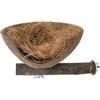 Vdaxvme Nido in legno di cocco naturale per uccelli, parrocchetti, facile da pulire, accessorio per gabbia per uccelli
