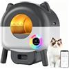 SEERFashion Lettiera Gatto Autopulente XXL, 79L Grande capacità Lettiera Gatto Chiusa, Sensori di Sicurezza, Eliminazione Odori, Anti Trappola, Controllo App, Silenziosa, Lettier Automatica per più Gatti