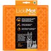 Lickimat Buddy Tappetino per cani per mangiare lentamente, riduce la noia e l'ansia, per cibo, snack, yogurt, burro di arachidi, alternativa alle ciotole per cani voraci, colore arancione