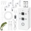 Halorin Impianto di irrigazione per terrario, umidificatore per rettili, sistema di nebulizzazione intelligente per rettili, con ugelli a spruzzo a 360°, con timer, per rettili, piante, fiori, foresta