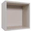 Tikideco Tikub, Mensola da parete a cubo, quadrata, in diversi colori, 2 profondità, 25 cm x 25 cm, in legno nobilitato (grigio cashmere, profondità 15 cm)