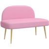 vidaXL Panchina imbottita con schienale Rosa 110 x 60 x 76 cm