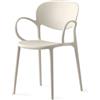 Connubia 4 Sedie con braccioli Abby CB2192 Colore Canapa Opaco P151