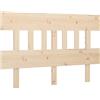 vidaXL Testiera per Letto 153,5x3x81 cm in Legno Massello di Pino