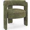 IDMarket - Poltrona tripode Gustave Tessuto Ciniglia Verde