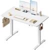WOLTU Scrivania Elettrica Regolabile in Altezza 72-118 cm, Bianco, 140x60cm