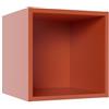 Tikideco Tikub, mensola da parete a cubo, quadrata, in diversi colori, 2 profondità, 25 cm x 25 cm, legno melaminico (rosso indiano, profondità 25 cm)