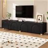 luckdect Mobile TV, supporto TV, 4 ante a spinta, lunghezza 180 cm, mobile TV da soggiorno, armadio basso soggiorno interno per TV fino a 70 pollici