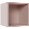 Tikideco Tikub, Mensola da parete a forma di cubo, quadrata, in diversi colori, 2 profondità, 25 cm x 25 cm, in legno laminato (rosa antico, profondità 25 cm)