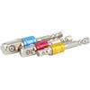 Kivivaka Set di 3 adattatori per bussole con codolo esagonale, per trapano elettrico: da 1/4 a 1/4, 3/8, 1/2 Drive, lega di alluminio, 65C72 mm