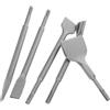 YARNOW 5 Pezzi Set di Scalpelli per Muratura in Acciaio Cromato | Include Scalpello per Piastrelle, Largo, Piatto, a Lama e U, per Pietra e Cemento