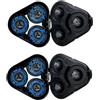 ORWXLIUDI Testina Di Ricambio Completa For Rasoio, Compatibile Con Philips, Serie 5000 S5070 S5110 S5077 S5080 S5420 S5100 Lame Da Barba N02R(2set)