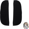 PeiDog Confezione da 2 coperture per cinture di sicurezza per passeggino, morbide, universali, per neonati, bambini, imbottiture per spalline, per seggiolino auto e passeggino, colore: nero