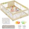 Cafolatt Box XXL per bambini con materasso, 150 x 180 cm, per un gioco | Materiali privi di sostanze nocive, protezione in schiuma, ventose antiscivolo, stabile, traspirante