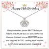 VOSAP 12th-21st Birthday Gifts for Girls, Sterling Silver Crown Necklace 13 16 17 18 21 year old gifts for girls, Birthday Jewellery Presents for Daughter Granddaughter Friend Women