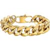 PROSTEEL Bracciale da Uomo a Catena Cubana Robusta Grossa Sottile, Larghezza 3/4/6/9/10/12 mm, Lunghezza 16/19/21 cm, Acciaio Inossidabile/Placcato Oro 18K, Argento Nero Oro(Confezione Regalo)