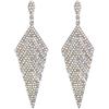 EVER FAITH Orecchini Donna cristallo Sposa Multistrato Rombo Pendente