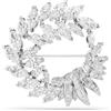 Swarovski Mesmera Spilla, Taglio Marquise, Bianco, Placcato Rodio