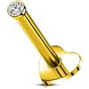 OUFER Body Piercing Oufer Piercing per labbro, orecchio, 16G/1,2 mm, barra per labbro, filettatura interna, a spirale, in titanio, anello Medsua, gioielli per trago, per donne e uomini, 5-12 mm, 5-12mm